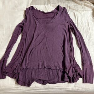 We The Free Deep Purple Long Sleeve Top